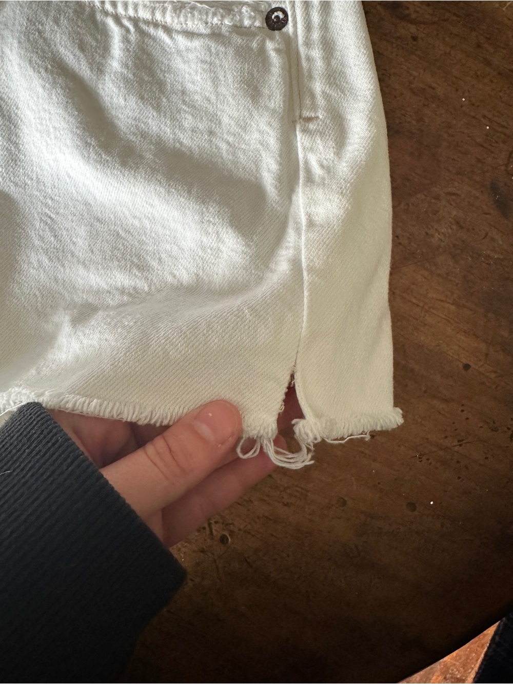 White Agolde Aritzia Denim Shorts - Picture 4 of 7